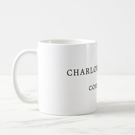 Minimalistisch Elegant Klassisches Beruflich Kaffeetasse (Links)