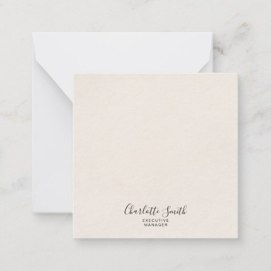 Minimalistisch Elegant Klassisches Beruflich Mitteilungskarte (Vorderseite)