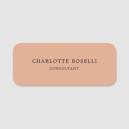 Minimalistisch Elegant Klassisches Beruflich Namensschild (Vorderseite)
