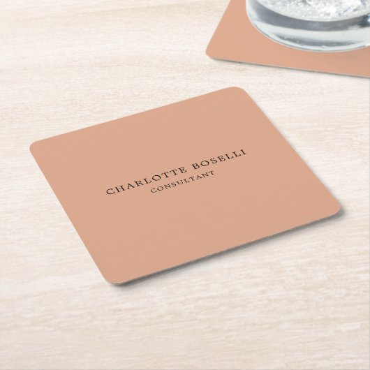 Minimalistisch Elegant Klassisches Beruflich Rechteckiger Pappuntersetzer (angewinkelt)