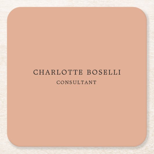 Minimalistisch Elegant Klassisches Beruflich Rechteckiger Pappuntersetzer (Vorderseite)