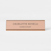 Minimalistisch Elegant Klassisches Beruflich Schreibtischnamensplakette (Vorderseite )