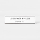 Minimalistisch Elegant Klassisches Beruflich Schreibtischnamensplakette (Vorderseite )