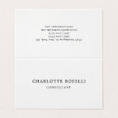Minimalistisch Elegant Klassisches Beruflich Visitenkarten (Außenseite Aufgefaltet)