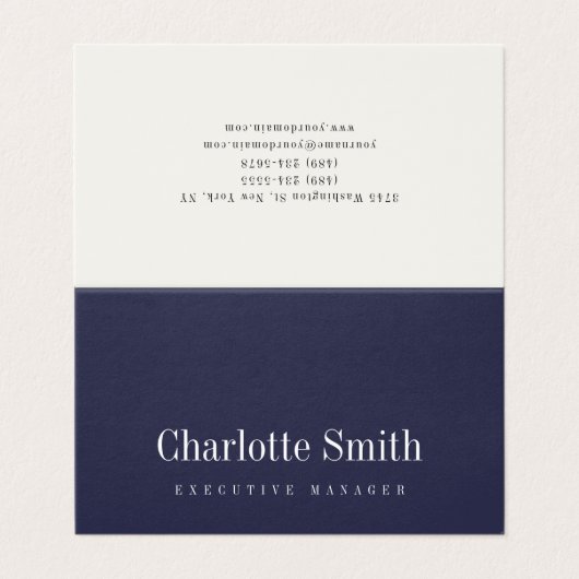 Minimalistisch Elegant Klassisches Beruflich Visitenkarten (Außenseite Aufgefaltet)