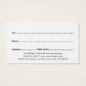 Minimalistisch Elegant kühl Beige Schwarzer Salon (Rückseite)