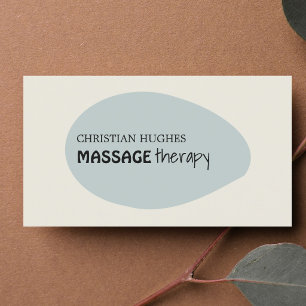 Minimalistisch Elegant Kühlblaue Massagetherapeuti Visitenkarte