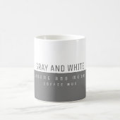 minimalistisch elegant, modern grau und weiß kaffeetasse (Mittel)