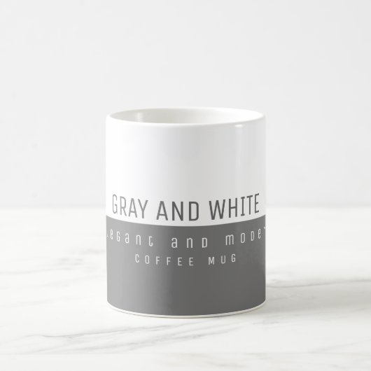 minimalistisch elegant, modern grau und weiß kaffeetasse (Mittel)