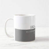 minimalistisch elegant, modern grau und weiß kaffeetasse (Links)