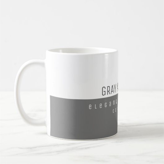 minimalistisch elegant, modern grau und weiß kaffeetasse (Links)