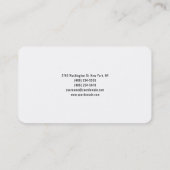 Minimalistisch Elegant Modernes Beruflich Einfache Visitenkarte (Rückseite)