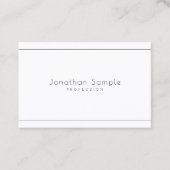 Minimalistisch Elegant Modernes Berufliches Einfac Visitenkarte (Vorderseite)