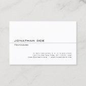 Minimalistisch Elegant Modernes Berufliches Weißes Visitenkarte (Vorderseite)