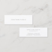 Minimalistisch Elegant Modernes Einfaches Grau Sch Mini Visitenkarte (Vorne/Hinten)