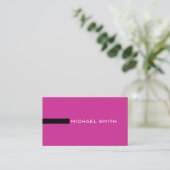 Minimalistisch Elegant Modernes Royal fuchsia und  Visitenkarte (Stehend Vorderseite)