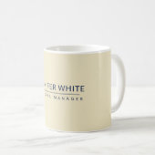 Minimalistisch Elegant Modernes Schlicht Kaffeetasse (VorderseiteRechts)