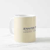 Minimalistisch Elegant Modernes Schlicht Kaffeetasse (Vorderseite Links)