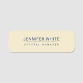 Minimalistisch Elegant Modernes Schlicht Namensschild (Vorderseite)