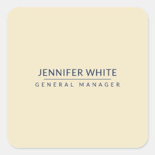 Minimalistisch Elegant Modernes Schlicht Quadratischer Aufkleber