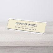 Minimalistisch Elegant Modernes Schlicht Schreibtischnamensplakette (Vorderseite )
