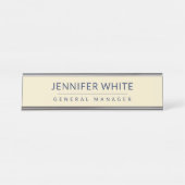 Minimalistisch Elegant Modernes Schlicht Schreibtischnamensplakette (Vorderseite )