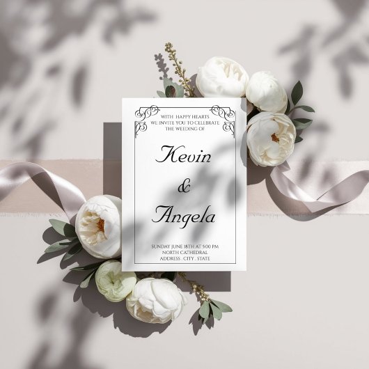 Minimalistisch Elegant Modernes Weeding Einladung