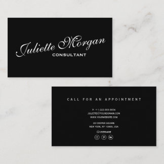 Minimalistisch Elegant Professionell Einfach Schwa Visitenkarte