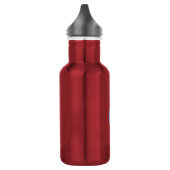Minimalistisch Elegant Professionell Monogramm Bla Edelstahlflasche (Links)