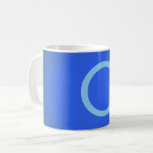 Minimalistisch Elegant Professionell Monogramm Bla Kaffeetasse (Vorderseite Links)
