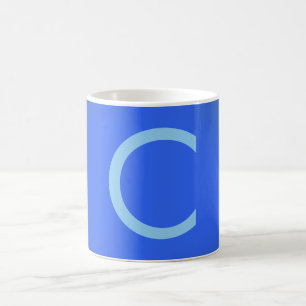 Minimalistisch Elegant Professionell Monogramm Bla Kaffeetasse