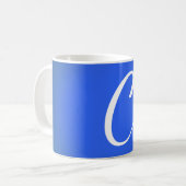 Minimalistisch Elegant Professionell Monogramm Bla Kaffeetasse (Vorderseite Links)