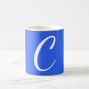 Minimalistisch Elegant Professionell Monogramm Bla Kaffeetasse