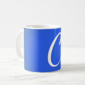 Minimalistisch Elegant Professionell Monogramm Bla Kaffeetasse (Vorderseite Links)