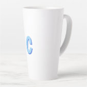 Minimalistisch Elegant Professionell Monogramm Bla Milchtasse (Rechte Ecke)