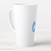 Minimalistisch Elegant Professionell Monogramm Bla Milchtasse (Linke Ecke)