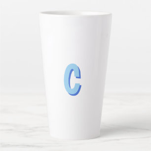Minimalistisch Elegant Professionell Monogramm Bla Milchtasse