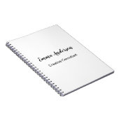 Minimalistisch Elegant Professionell  Notizblock (Rechte Seite)