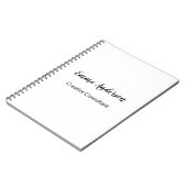 Minimalistisch Elegant Professionell  Notizblock (Linke Seite)