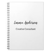 Minimalistisch Elegant Professionell  Notizblock (Vorderseite)