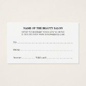 Minimalistisch Elegant Red White Bold (Rückseite)