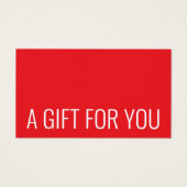 Minimalistisch Elegant Red White Bold (Vorderseite)