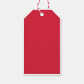Minimalistisch Elegant Red White Frohe Weihnachten Geschenkanhänger (Rückseite)