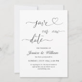 Minimalistisch Elegant Rettete unser neues Datum v Einladung (Vorderseite)