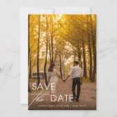 Minimalistisch Elegant Save the Date Einladung (Vorderseite)