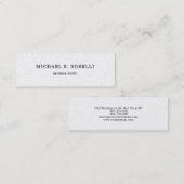 Minimalistisch Elegant Schlicht Beruflich einfach Mini Visitenkarte (Vorne/Hinten)