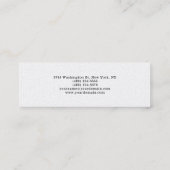 Minimalistisch Elegant Schlicht Beruflich einfach Mini Visitenkarte (Rückseite)