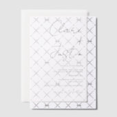 Minimalistisch Elegant Schwarz moderne Skripthochz Pergament Einladungen (Versetzt (Einladung))