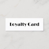 Minimalistisch Elegant Schwarz-weiß Bold Treuekarte (Vorderseite)