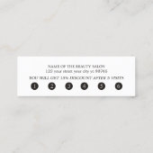 Minimalistisch Elegant Schwarz-weiß Bold Treuekarte (Rückseite)